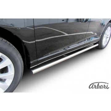 Защита порогов d57 труба Arbori нерж. сталь для Toyota VENZA 2012-2017