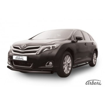 Защита переднего бампера d76 Arbori черн. для Toyota VENZA 2012-2017