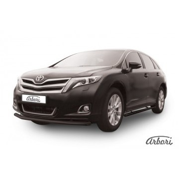 Защита переднего бампера d57 Arbori черн. для Toyota VENZA 2012-2017