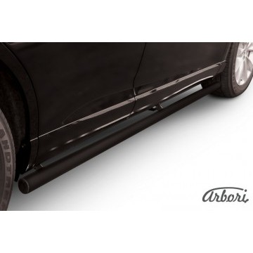 Защита порогов d57 труба Arbori черн. для Toyota VENZA 2012-2017