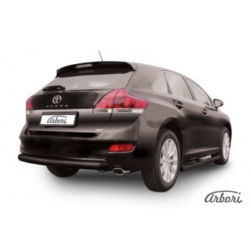 Защита заднего бампера d76 радиусная Arbori черн. для Toyota VENZA 2012-2017