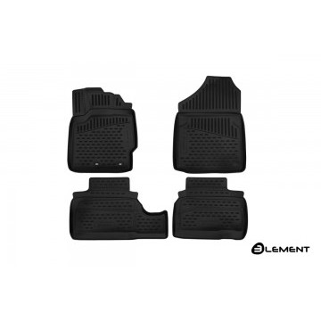 Коврики 3D в салон TOYOTA  Vitz (130), 2010-2016, сед., правый руль, 4 шт. (полиуретан)