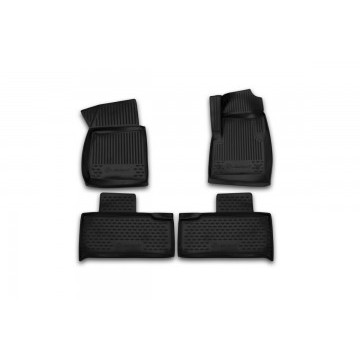 Коврики 3D в салон УАЗ Patriot Limited 3163 08/2005-2014, 3 шт. (полиуретан, серые)