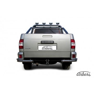 Уголки d57+d42 двойные Arbori нерж. сталь для UAZ PICKUP 2007-2014