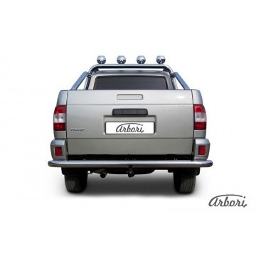 Защита заднего бампера d76 Arbori нерж. сталь для UAZ PICKUP 2007-2014