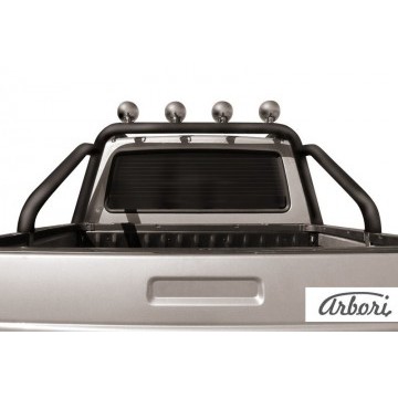 Дуга в кузов d76 с креплениями под ПТФ Arbori черн. для UAZ PICKUP 2007-2014