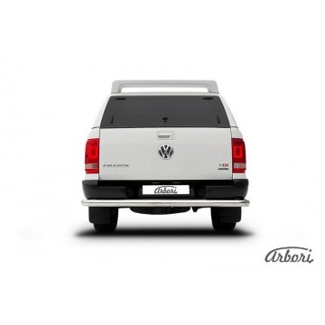 Защита заднего бампера d76 Arbori нерж. сталь для Volkswagen AMAROK(2013) 2013-2016