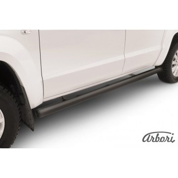 Защита порогов d76 труба Arbori черн. для Volkswagen AMAROK(2013) 2013-2016