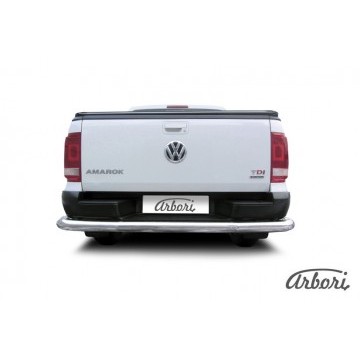 Защита заднего бампера d76 Arbori нерж. сталь для Volkswagen AMAROK 2016-нв