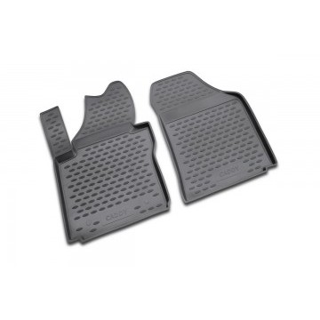 Коврики в салон VW Caddy 10/2007-2014, 4 шт. (полиуретан, серые)
