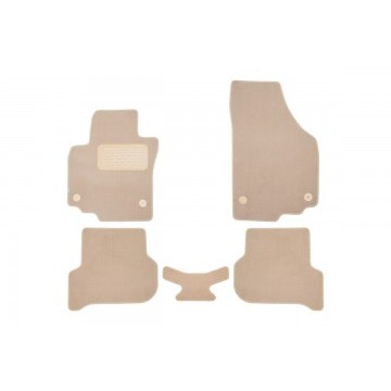 Коврики в салон Klever Premium VOLKSWAGEN Golf Plus АКПП 2005-2008, хб., 5 шт. (текстиль, бежевые)