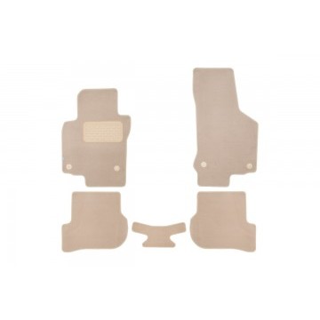 Коврики в салон Klever Premium VOLKSWAGEN Golf GTI 3D 2009-2012, хб., 5 шт. (текстиль, бежевые)