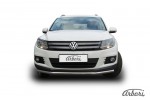 Защита переднего бампера d57 Arbori нерж. сталь для Volkswagen TIGUAN 2011-2017