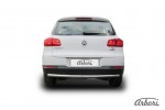 Защита заднего бампера d57 радиусная Arbori нерж. сталь для Volkswagen TIGUAN 2011-2017