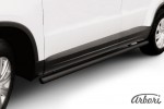 Защита порогов d57 труба Arbori черн. для Volkswagen TIGUAN 2011-2017