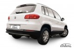 Защита заднего бампера d57 радиусная Arbori черн. для Volkswagen TIGUAN 2011-2017