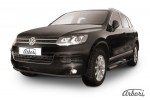 Защита переднего бампера d57 Arbori черн. для Volkswagen TOUAREG 2010-2014