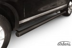 Защита порогов d76 труба Arbori черн. для Volkswagen TOUAREG 2010-2014
