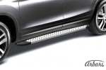 Комплект алюминиевых порогов Arbori Standart Silver 2000 для VOLKSWAGEN Touareg 2013-2018