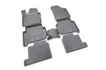 Коврики в салон VW Touran (I) 2003-2010, (II) 2010-2015, 7 мест., 6 шт. (полиуретан)
