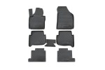 Коврики в салон VW Touran (I) 2003-2010, (II) 2010-2015, 7 мест., 6 шт. (полиуретан, серые)