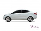 Дефлекторы окон Vinguru Kia Rio 2012-2017 сед накладные скотч к-т 4 шт.,материал ПК