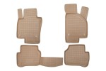 Коврики в салон VW Passat CC 02/2009->, 4 шт. (полиуретан, бежевые)