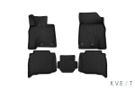 Коврики KVEST 3D в салон LEXUS RX, 2015->, 4 шт. (полистар, черный, черный)