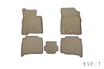 Коврики KVEST 3D в салон LEXUS LX, 2015->, 5 шт. (полистар, бежевый, черный)