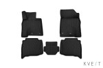 Коврики KVEST 3D в салон TOYOTA LC 200, 2015->, 5 шт. (полистар, черный, черный)