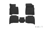 Коврики KVEST 3D в салон TOYOTA LC 200, 2015->, 5 шт. (полистар, серый, серый)