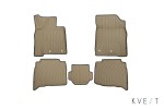 Коврики KVEST 3D в салон TOYOTA LC 200, 2015->, 5 шт. (полистар, бежевый, черный)