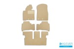 Коврики в салон Klever Premium TOYOTA Land Cruiser 200, 7 мест, АКПП, 2012->, внед., 5 шт. (текстиль, бежевые)