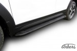Комплект алюминиевых порогов Arbori Optima Black 1700 для HYUNDAI Tucson 2015-2018