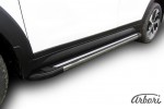 Комплект алюминиевых порогов Arbori Luxe Black 1700 для HYUNDAI Tucson 2015-2018