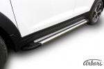 Комплект алюминиевых порогов Arbori Luxe Silver 1700 для HYUNDAI Tucson 2015-2018