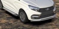 Комплект алюминиевых порогов Arbori Standart Silver 1700 для LADA Xray 2015-нв