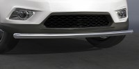 Защита переднего бампера d57 короткая Arbori нерж. сталь для NISSAN X-Trail 2015-нв