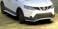 Защита переднего бампера d57 волна Arbori нерж. сталь для NISSAN Qashqai 2014-нв