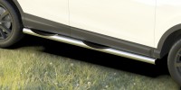 Защита порогов d76 с проступями Arbori нерж. сталь для NISSAN Qashqai 2014-нв