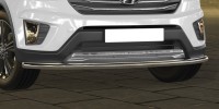 Защита переднего бампера d42 радиусная Arbori нерж. сталь для HYUNDAI Creta 2016-нв
