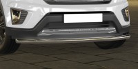 Защита переднего бампера d57 радиусная Arbori нерж. сталь для HYUNDAI Creta 2016-нв