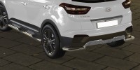 Защита порогов d76 с проступями Arbori нерж. сталь для HYUNDAI Creta 2016-нв