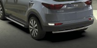 Защита заднего бампера d57 Arbori нерж. сталь для Kia SPORTAGE 2016-2018