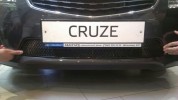 Сетка на бампер внешняя для CHEVROLET Cruze 2013->, черн., 15 мм