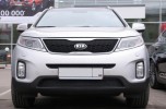 Сетка на бампер внешняя для KIA Sorento 2012->, 2 шт., черн., 15 мм