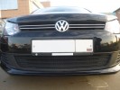 Сетка на бампер внешняя для VW Polo Sedan 2010-2014, черн., 15 мм