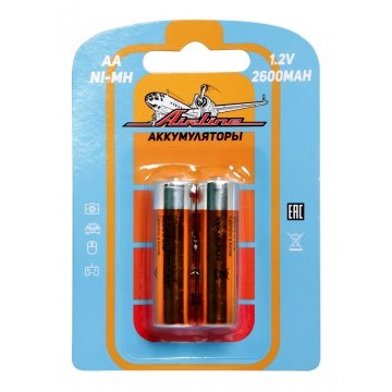 Батарейки AA HR6 аккумулятор Ni-Mh 2600 mAh 2шт.