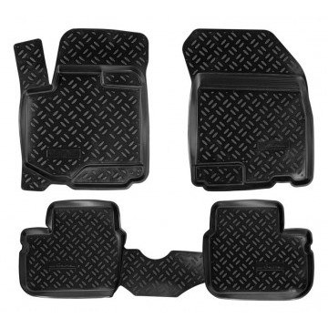 Ковры в салон Suzuki SX4 I Classic (2006-, 2010-) компл. 4 шт., высокий борт, полимерные, черные