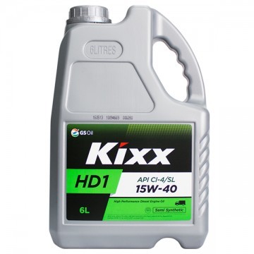Масло моторное Kixx HD1 CI-4 15W-40 (D1) /6л  п/синт.
